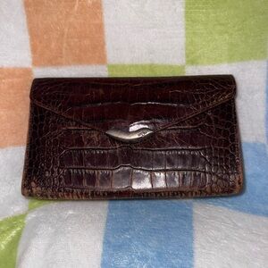 Ralph Lauren Vintage Crocodile Embossed Clutch